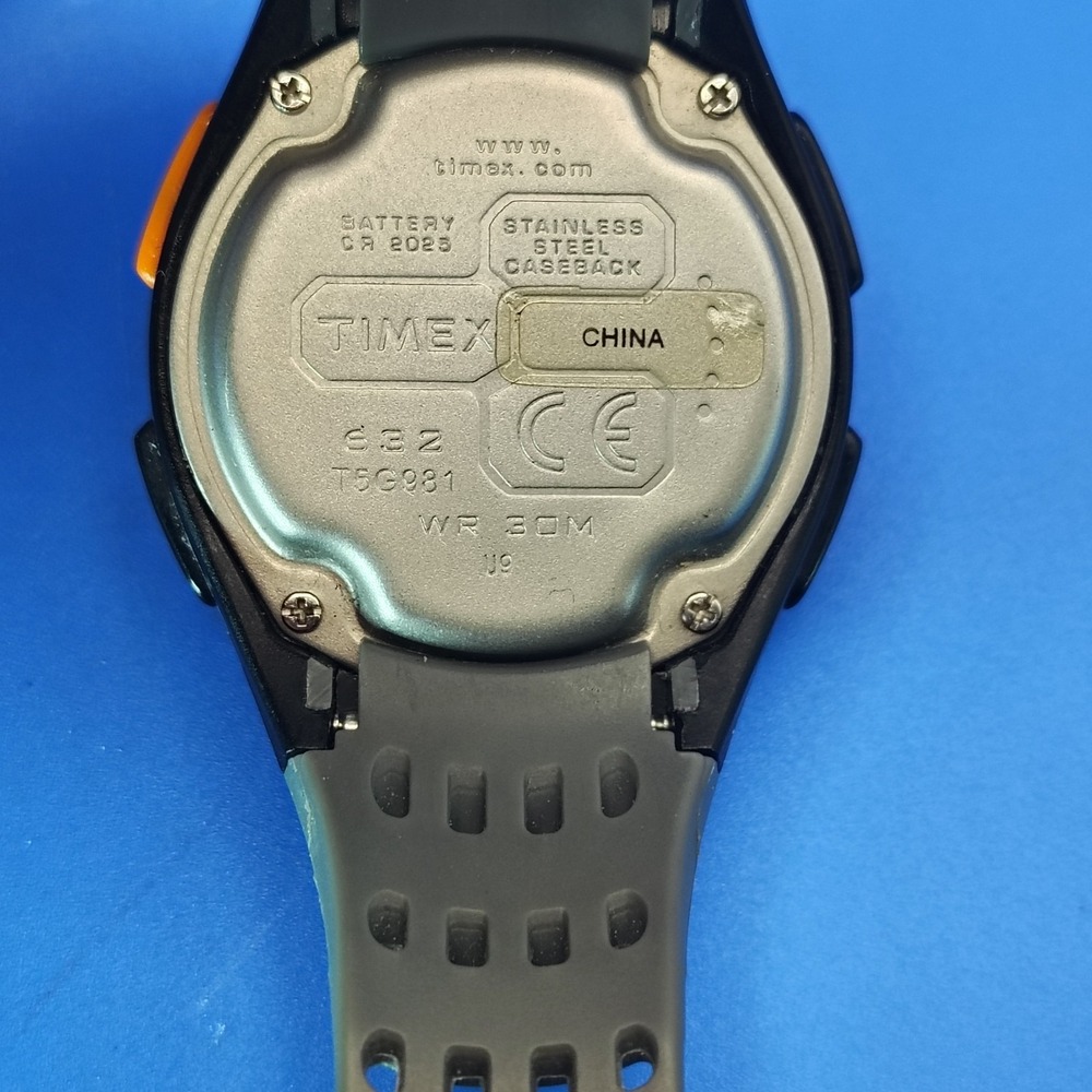 Vintage 2008 Timex Indiglo Heart Rate Monitor Trainer 46mm Women's Sport Watch - Picture 5 of 10